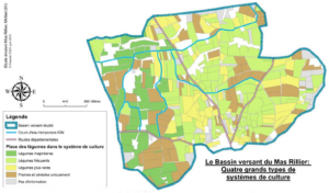 Land use map of Miribel watershed